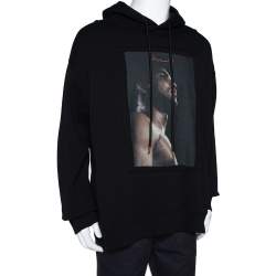 Marcelo Burlon Black Cotton Muhammad Ali Hoodie L