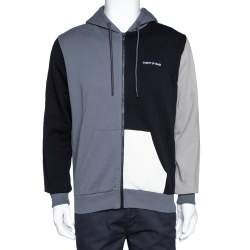 Marcelo Burlon Colour Block Cotton Zip Front Hoodie S