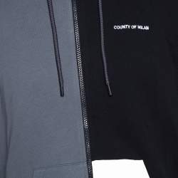 Marcelo Burlon Colour Block Cotton Zip Front Hoodie S