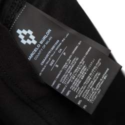 Pre Owned Marcelo Burlon Black Cotton NY Knicks Print Mesh Panel T Shirt S