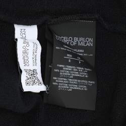 مملوكة مسبقًا Marcelo Burlon Black Wings Printed Cotton Knit Hoodie S