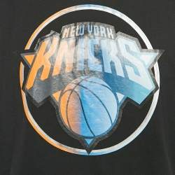 Marcelo Burlon x NBA Black NY Knicks Print Cotton and Mesh Trim T-Shirt S