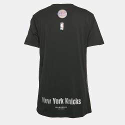 Marcelo Burlon x NBA Black NY Knicks Print Cotton and Mesh Trim T-Shirt S