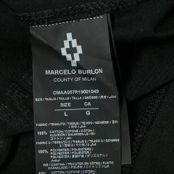 Marcelo Burlon x NBA Black NY Knicks Print Cotton and Mesh Trim T-Shirt S