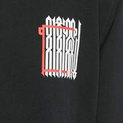 Marcelo Burlon Black Printed Cotton Sweatshirt XL