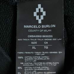 Marcelo Burlon Black Printed Cotton Sweatshirt XL