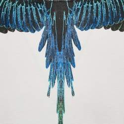 Marcelo Burlon White Feather Print Crew Neck T-Shirt XXL