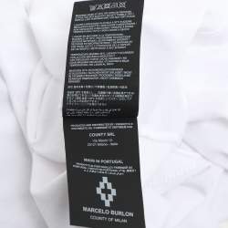 Marcelo Burlon White/Black Cotton T-Shirt S
