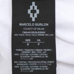 Marcelo Burlon White/Black Cotton T-Shirt S