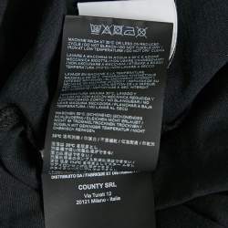 Pre Owned تي شيرت مارسيلو بورلون قطن أخضر عسكري مطبوع برقبة مستديرة مقاس صغير (سمول)