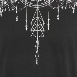 Pre Owned تي شيرت مارسيلو بورلون قطن أخضر عسكري مطبوع برقبة مستديرة مقاس صغير (سمول)