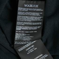 Pre Owned تي شيرت مارسيلو بورلون x محمد على قطن مطبوع أسود برقبة مستديرة مقاس كبير جدًا - إكس لارج