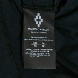 Pre Owned تي شيرت مارسيلو بورلون x محمد على قطن مطبوع أسود برقبة مستديرة مقاس كبير جدًا - إكس لارج