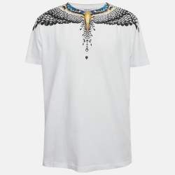 Pre Owned Marcelo Burlon Country of Milan White Grizzly Wings Print Cotton-Shirt XL