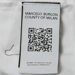 Pre Owned Marcelo Burlon Country of Milan White Grizzly Wings Print Cotton-Shirt XL