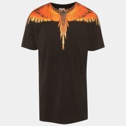Pre Owned Marcelo Burlon Black Icon Wings Print Cotton T-Shirt M