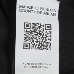 Pre Owned تّي شيرت مارسيلو بورلون كاونتي أوف ميلان ٳيكون وينجز قطن طباعة حول الرقبة أسود مقاس وسط (ميديم)