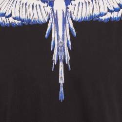 مملوكة مسبقًا Marcelo Burlon County Of Milan Black Icon Wings Print Cotton Crew Neck T-Shirt M