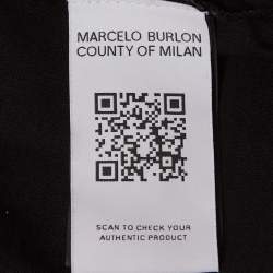 مملوكة مسبقًا Marcelo Burlon County Of Milan Black Icon Wings Print Cotton Crew Neck T-Shirt M