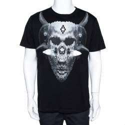 Marcelo Burlon Black Graphic Print Cotton T-Shirt M