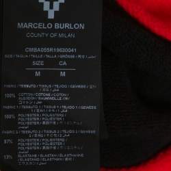 مملوكة مسبقًا Marcelo Burlon X NBA Black Chicago Bulls Print Cotton Sweatshirt M