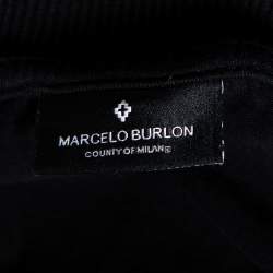 Marcelo Burlon Black Cotton Back Wings Printed Crew Neck T-Shirt M