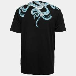 Marcelo Burlon Black Dragon Print Cotton T-Shirt M