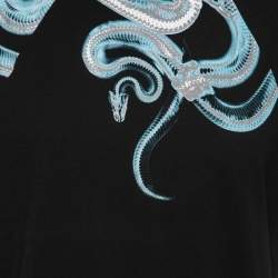 Marcelo Burlon Black Dragon Print Cotton T-Shirt M