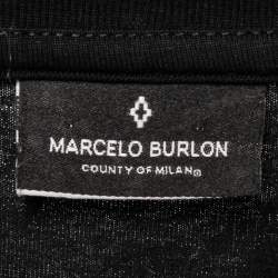 Marcelo Burlon Black Dragon Print Cotton T-Shirt M