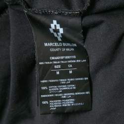 Marcelo Burlon Black Printed Cotton Half Sleeve T-Shirt M