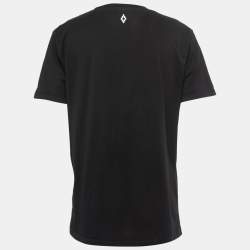 Marcelo Burlon Black Printed Cotton Half Sleeve T-Shirt M