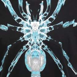 Pre Owned تي شيرت ماسيلو بورلون قطن أسود مطبوع بنصف أكمام مقاس متوسط - ميديوم