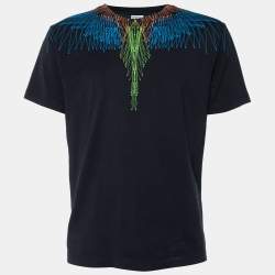 Marcelo Burlon Country of Milan Black Wings Printed Cotton Knit T-Shirt M