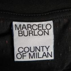Marcelo Burlon Country of Milan Black Wings Printed Cotton Knit T-Shirt M