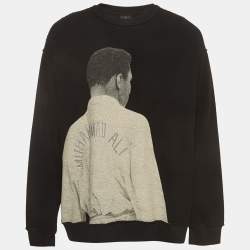 Marcelo Burlon X Muhammad Ali Black Printed Cotton Sweatshirt L