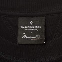 Marcelo Burlon X Muhammad Ali Black Printed Cotton Sweatshirt L