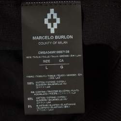 Marcelo Burlon X Muhammad Ali Black Printed Cotton Sweatshirt L