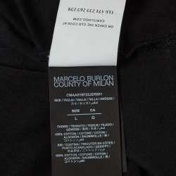 Marcelo Burlon Black Icon Wings Print Cotton Crew Neck T-Shirt L