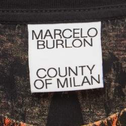 Marcelo Burlon Black Icon Wings Print Cotton Crew Neck T-Shirt L