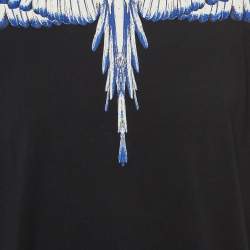 Pre Owned Marcelo Burlon Black Icon Wings Print Cotton Crew Neck T-Shirt L