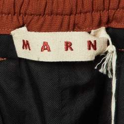 مملوكة مسبقًا Marni Burnt Orange Wool Trousers M