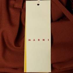 مملوكة مسبقًا Marni Burnt Orange Wool Trousers M
