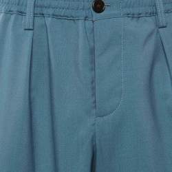 مملوكة مسبقًا Marni Opal Blue Wool Trousers M