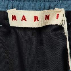 مملوكة مسبقًا Marni Opal Blue Wool Trousers M