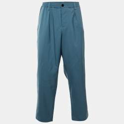 مملوكة مسبقًا Marni Opal Blue Wool Trousers M