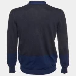 Marni Midnight Blue Cotton Knit Button Front Cardigan S