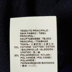 Marni Midnight Blue Cotton Knit Button Front Cardigan S