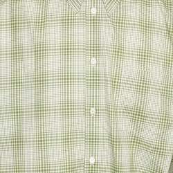 Pre Owned Marni Green/Yellow Checked Cotton Raw Edge Detail Oversized Shirt M