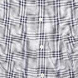 مملوكة مسبقًا Marni Blue Plaid Cotton Short Sleeve Shirt M