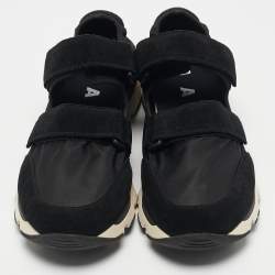 Marni Black Nylon and Suede  Velcro Strap Sneakers Size 45